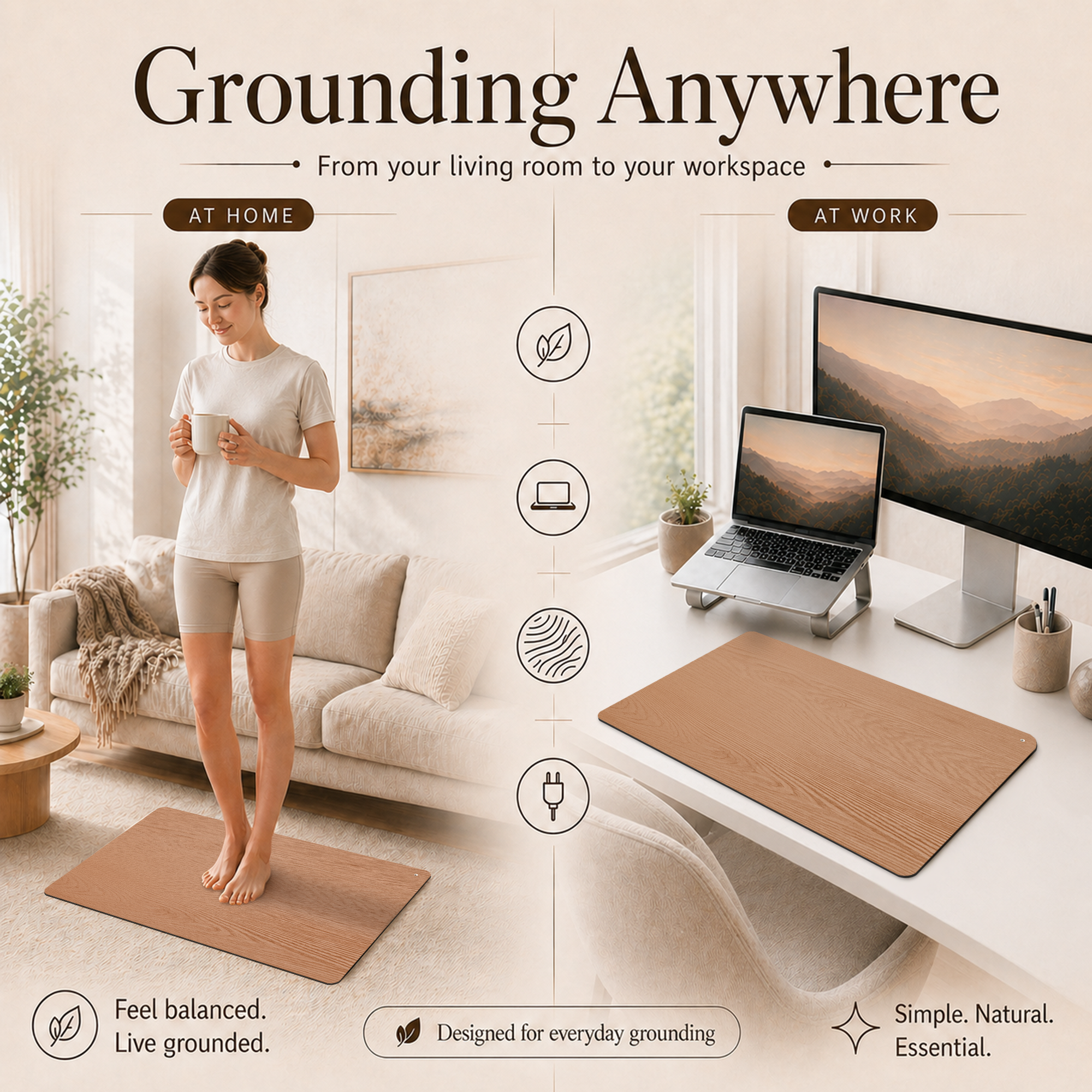 Wood Grain Grounding Mat